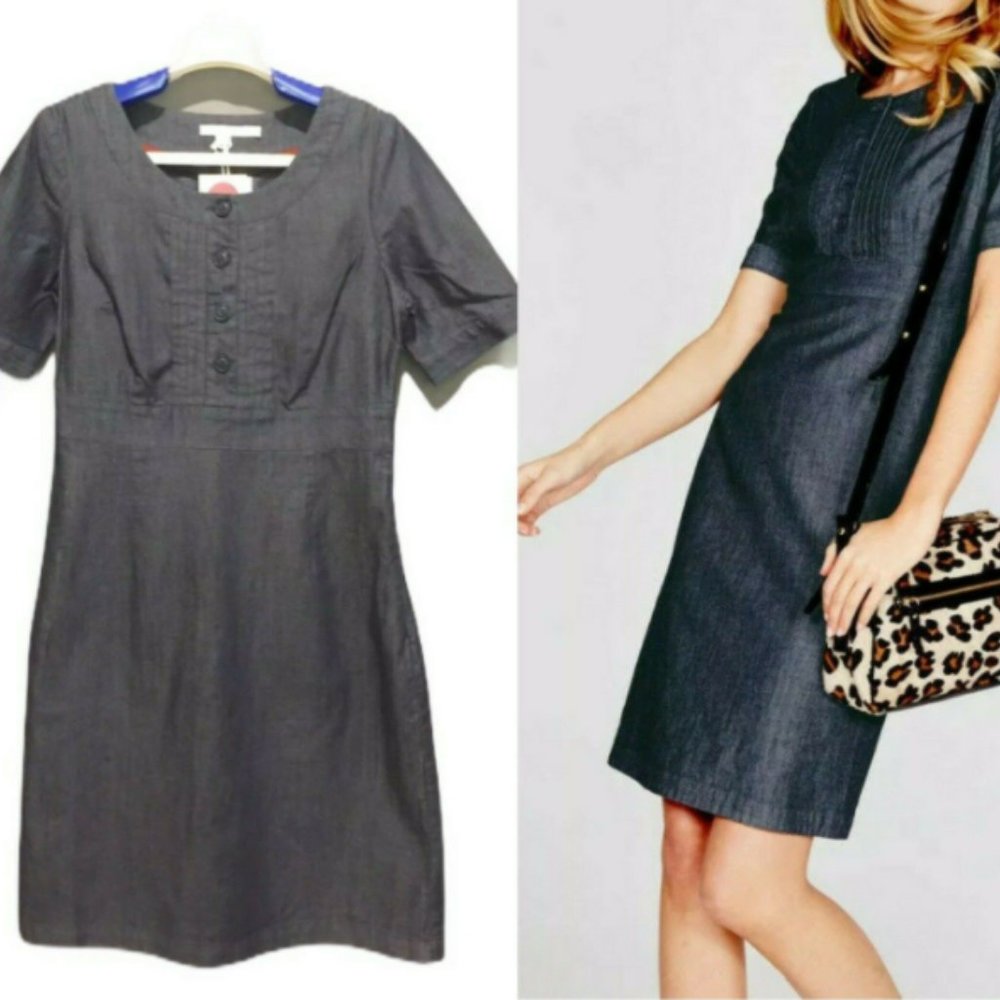 Boden indigo Westbourne denim dress Size 8P